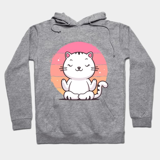 Yoga Cat Hoodie by zoljo